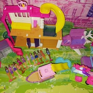 Mini Barbie Land Lot of Playsets and Dolls
